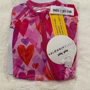 Little Sleepies Pink Hearts & Crafts Preemie Zippy